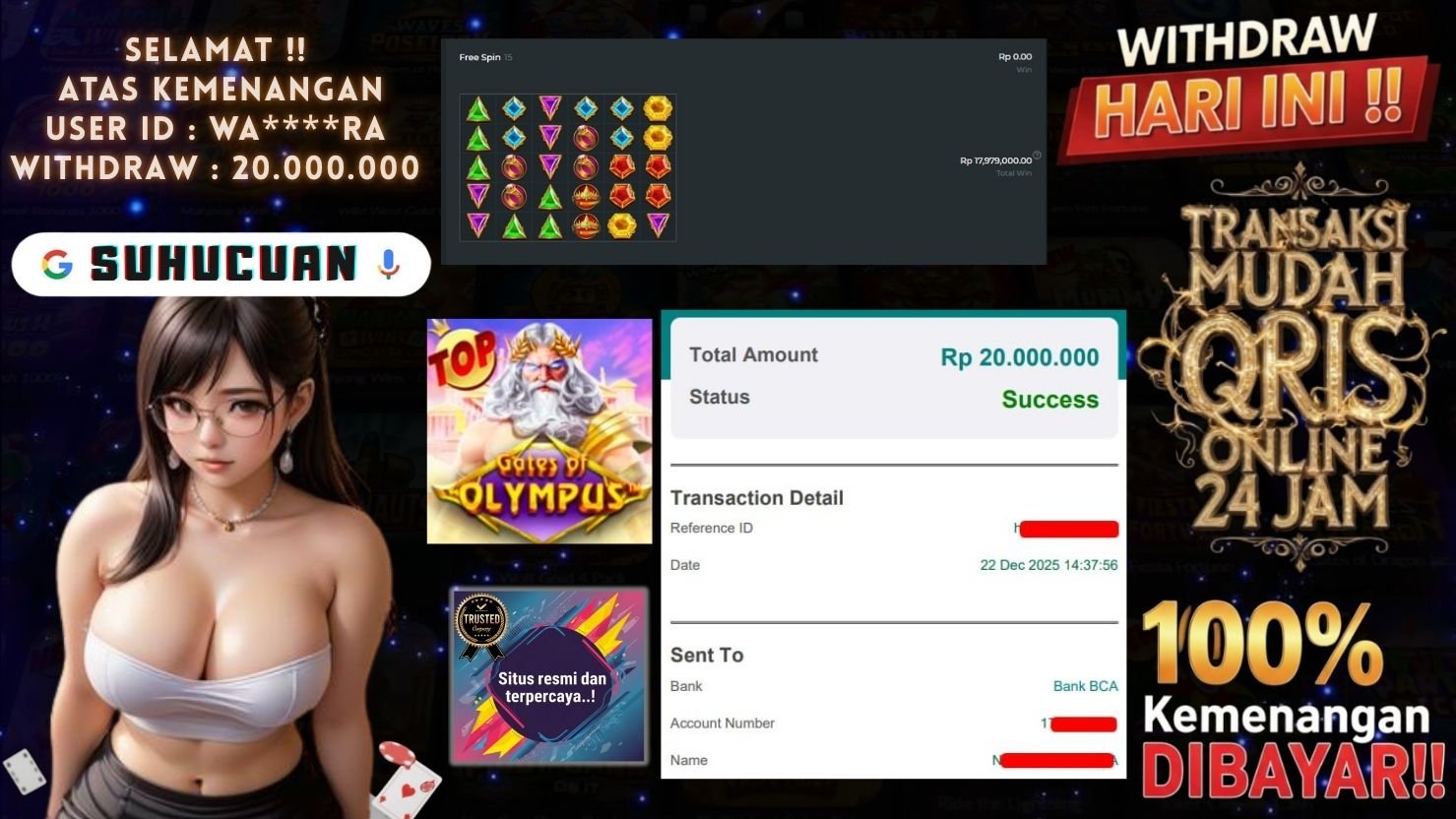 SUHUCUAN JACKPOT SLOT GATES OF OLYMPUS